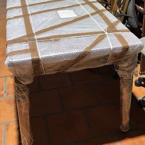 Mesa de Álamo con Vidrio y Cajones + 6 Sillas de Teka - imagen 7