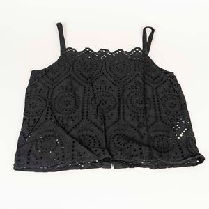Musculosa Negra Calada Mango Talle M - imagen 2
