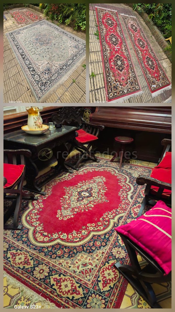 Alfombras Persas Vintage con Diseños Florales y Geométricos