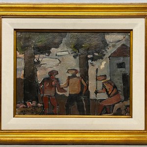 Oleo "Sin Título" de José Gurvich, 1951 - 30 x 40 cm - imagen 2