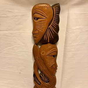 Lote se observan dos piezas decorativas de estilo artesanal y vintage - imagen 4