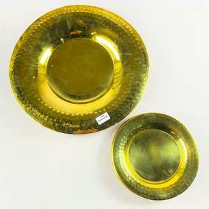 Conjunto de 11 Platos Bronceados con Diseño Martillado - imagen 2