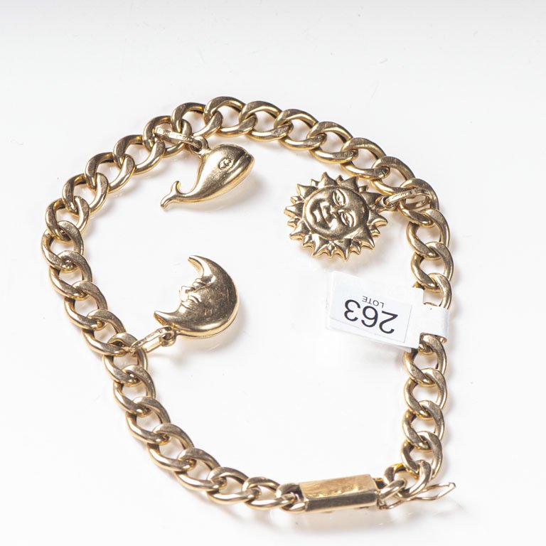 Lote anterior: Pulsera oro de 18k con dijes