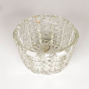 Bombonera de Vidrio, Canastita de Cristal y Florero de Loza Inglesa - imagen 5