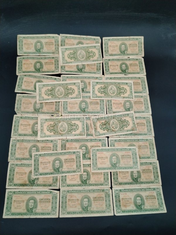Billetes Uruguayos de 50 Centésimos (Serie 1939)