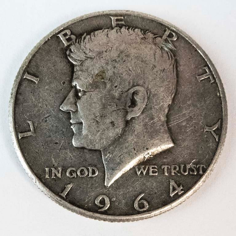Moneda de Plata Media Dólar Kennedy 1964 Estados Unidos
