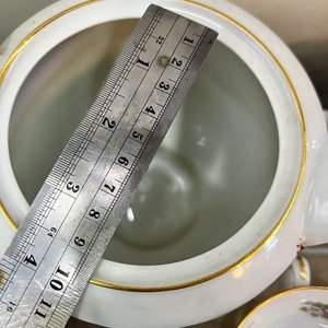 Servicio de Té Limoges Chastagner & Co. Porcelana Francesa Policromada Floral - imagen 10