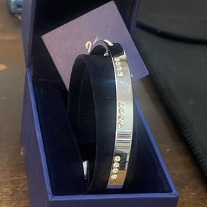 Brazalete Swarovski Miami Baño Rodio con Cristales Engastados y Estuche Original - imagen 3