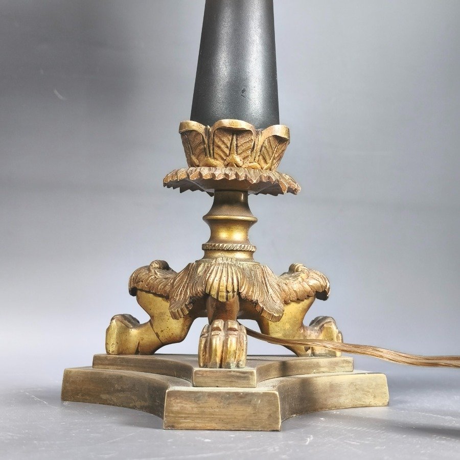 Lámparas de mesa estilo imperio en bronce - imagen 8