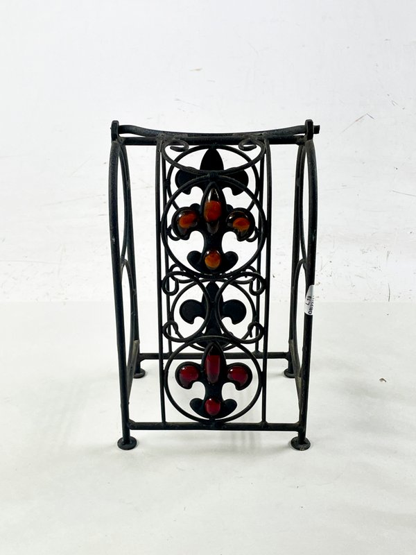 Botellero de Hierro con Adornos Fleur-de-lis - imagen 1