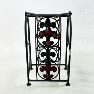 Botellero de Hierro con Adornos Fleur-de-lis - imagen 1