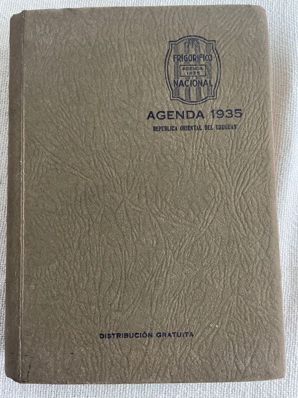 Agenda Frigorífico Nacional República Oriental del Uruguay 1935 - Didáctica y de Control
