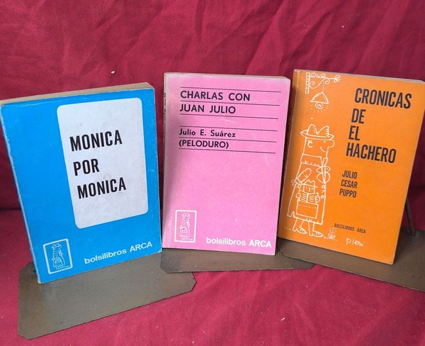 Lote de 3 Libros: Mónica por Mónica, Charlas con Juan Julio y Crónicas de El Hachero