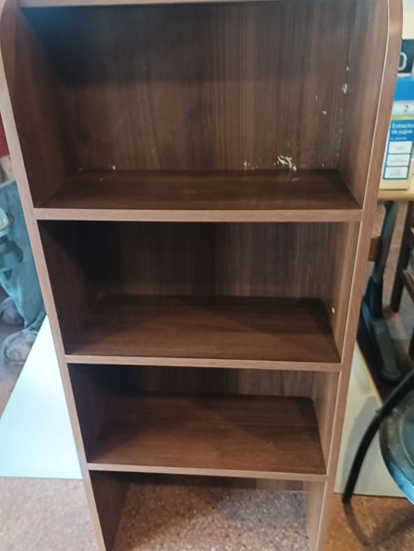 Escritorio con biblioteca de 4 estantes en madera - imagen 7