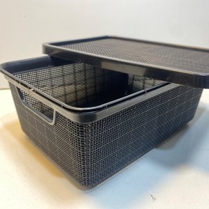 Caja Organizadora Plástica Negra Arqplast con Diseño Calado - imagen 4