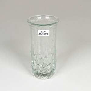 Florero de cristal italiano decorado, altura 15 cm - imagen 2