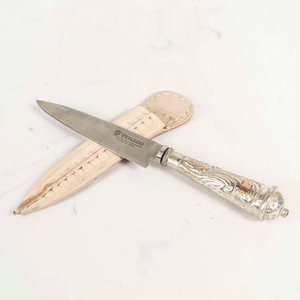 Cuchillo Criollo con Mango de Platería y Hoja "Venado" - 25cm - imagen 1
