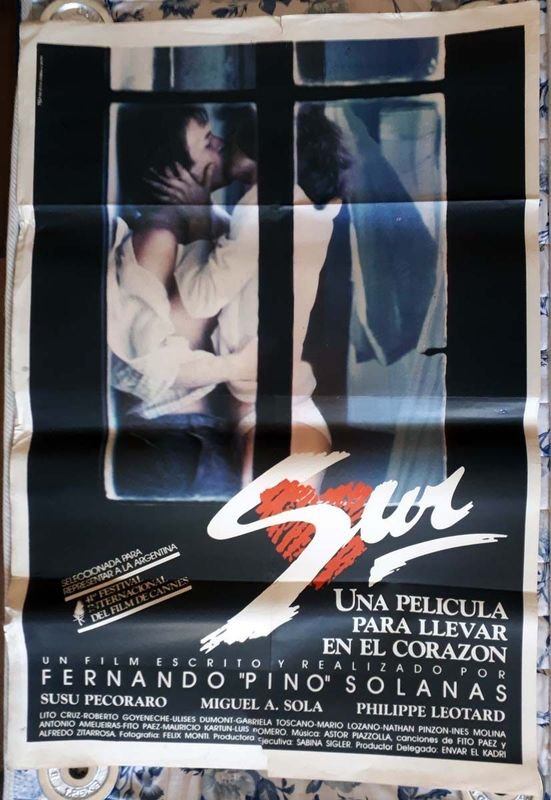 Afiche Original Película Argentina "Sur" (1988) - Fernando "Pino" Solanas
