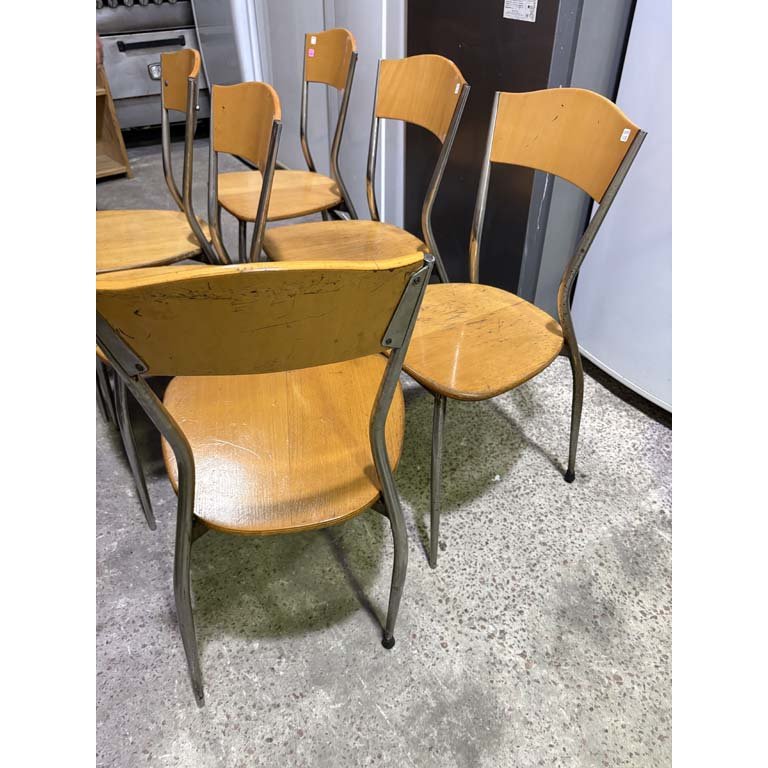 Sillas madera patas de hierro para hogar - imagen 2