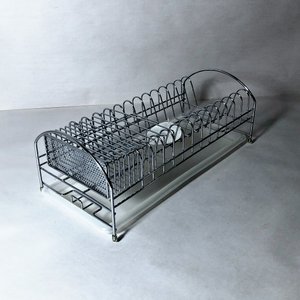 Lote siguiente: Dos Escurridores de Platos Metálicos con Bandeja