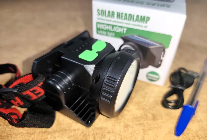 Lintera Minero LED Recargable y Solar - imagen 5