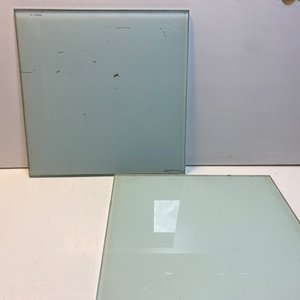 2 Bases Cuadradas de Vidrio Blanco para Presentación o Tortas - imagen 2