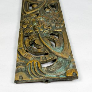 Aplique de Bronce Labrado Floral Vintage - imagen 3