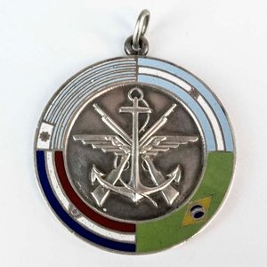 Medalla Plata 900 Argentina 1957 Junta Interamericana de Defensa - imagen 1