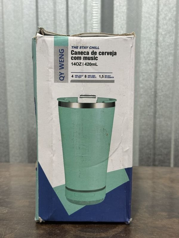 Vaso Térmico Naranja con Altavoz QY Weng - imagen 1