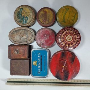 Lote de 10 latas antiguas y modernas decorativas - imagen 2