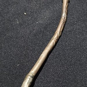 Bombilla para Mate Curva en Plata y Oro con Grabados - imagen 2