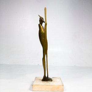 Figura Decorativa en Bronce y Mármol de 30 cm - imagen 3