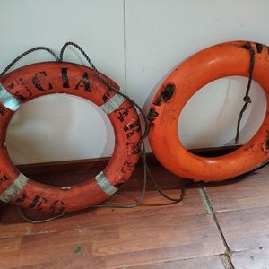 2 Aros Salvavidas Naranja SCANMARIN NORWAY con Roturas - imagen 2