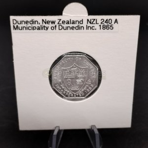 Token de Tranvía de la Municipalidad de Dunedin, Nueva Zelanda, 1865 - imagen 1