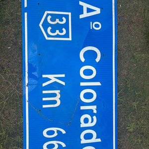 Cartel de Señalización Vial Arroyo Colorado Km 66 Ruta 33 - imagen 4