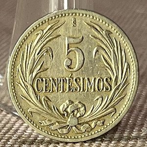 Moneda Uruguaya de 5 Centésimos, Año 1941 - Variante Vitureira - imagen 2