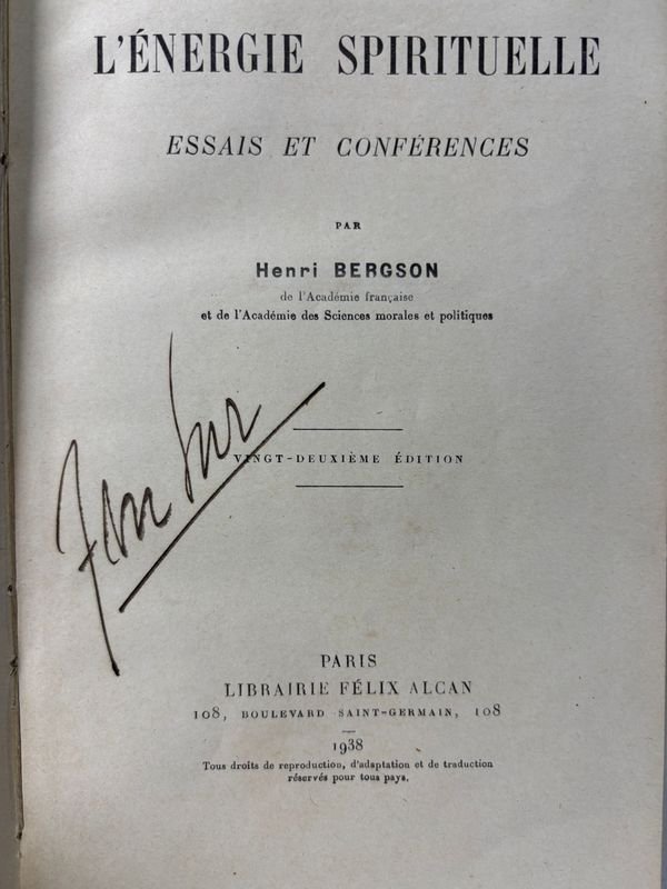 Libros de Henri Bergson y objetos decorativos - imagen 3