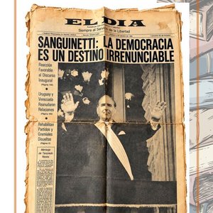 Lote siguiente: Diario "El Día" sobre la Vuelta a la Democracia y Sanguinetti