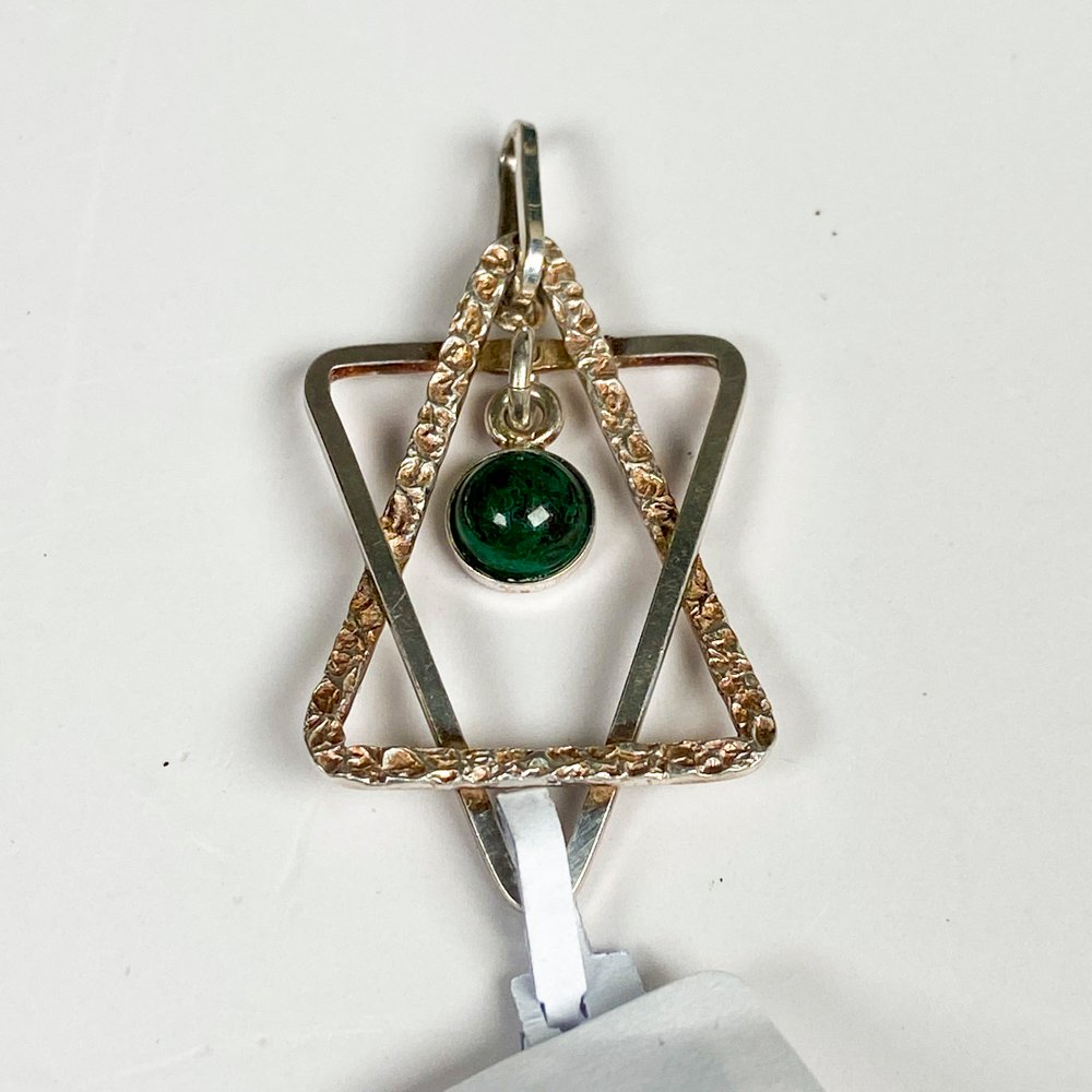 Colgante de plata y malaquita - imagen 2