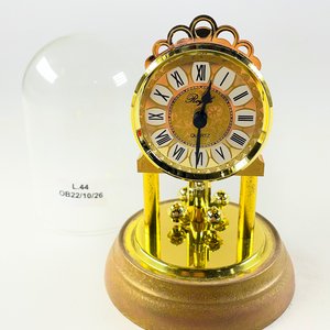 Reloj de Sobremesa con Redoma de Cristal y Péndulo Dorado - imagen 2