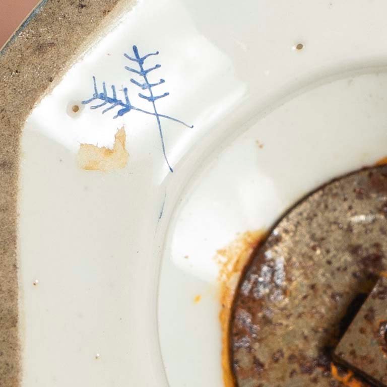 Anforita de porcelana viejo paris pintado a mano - imagen 2