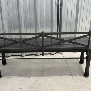 Juego de Exterior de Madera y Metal con Mesa y Bancos - imagen 19