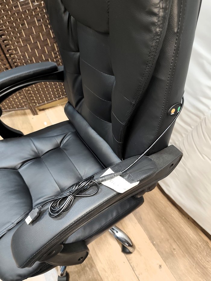 Silla ejecutiva regable y reclinable tapizada en eco cuero negro - imagen 5