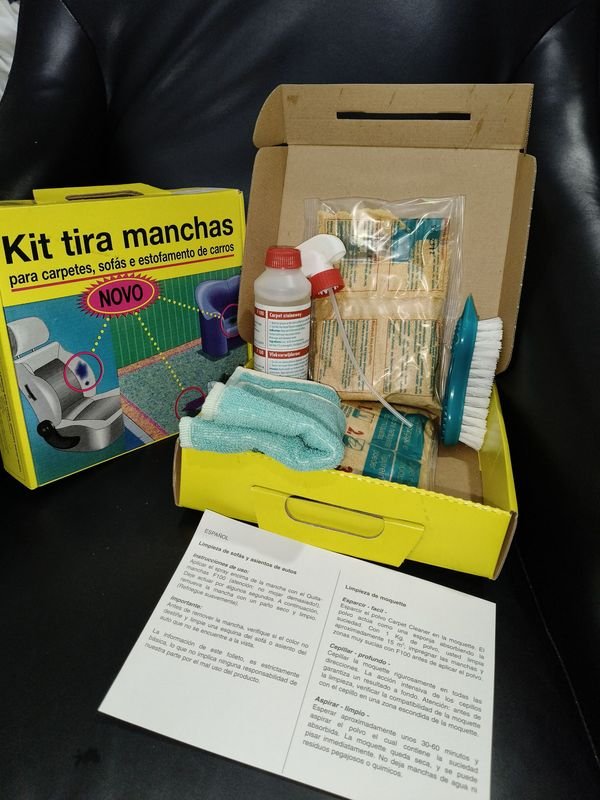 Kit Quita Manchas Novo para Alfombras, Sofás y Tapizados