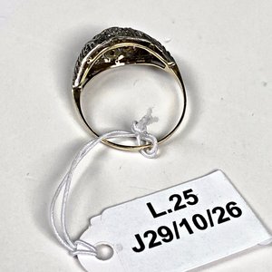 Anillo de Oro 18k con Brillantes y Diseño Calado - imagen 4