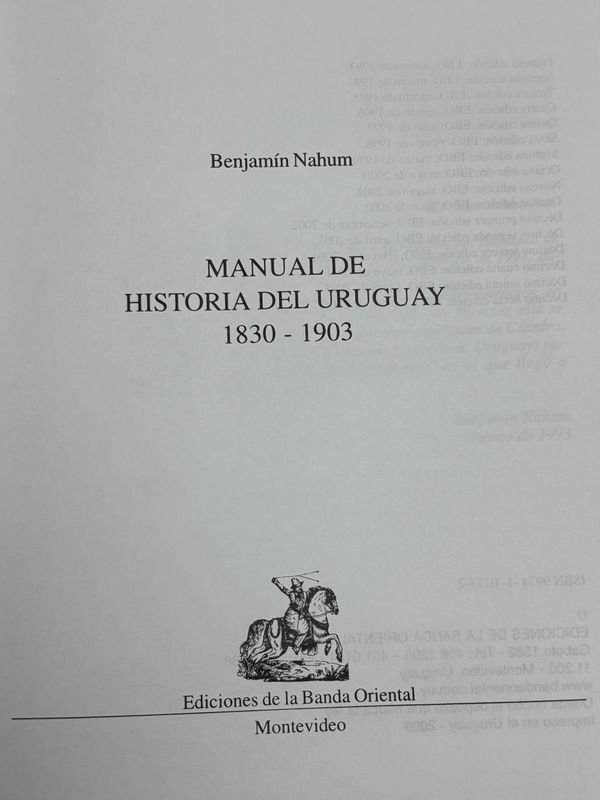 Libros de Historia del Uruguay - Benjamín Nahum - imagen 2