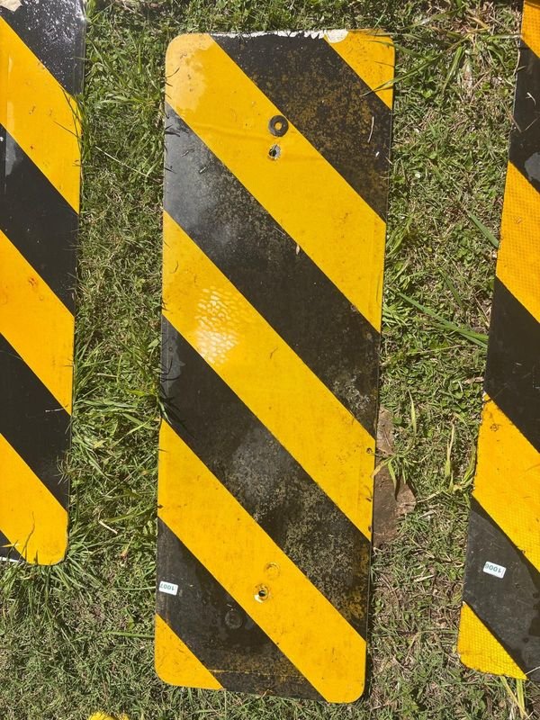 Cartel de señalización de Advertencia de Obstáculo Fijo, medidas 30 x 90
