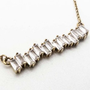 Gargantilla de Plata con Baño de Oro y Piedras Transparentes - imagen 2