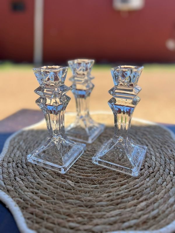 Vasos de vidrio claros con tinte azul - imagen 2