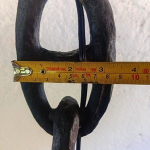 Lámpara de Pie Artesanal con Cadena de Barco Negra, 1.53m - imagen 2